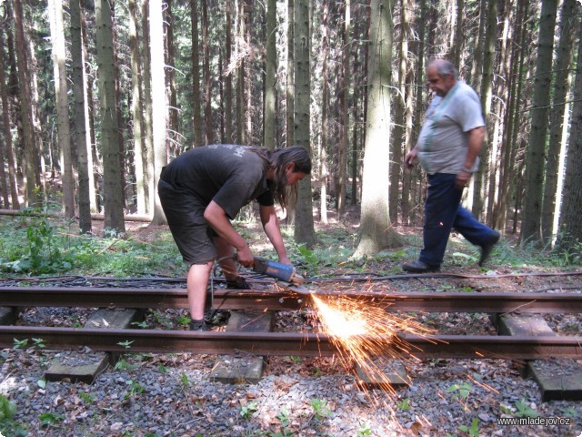 Fotografie  Oprava úseku těsně za Novou Vsí
