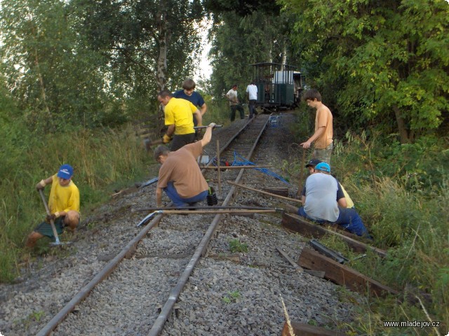 Fotografie Pražce jsme vyměňovali i nad mladějovským areálem, tentokrát bez rozebírání kolejnic.
