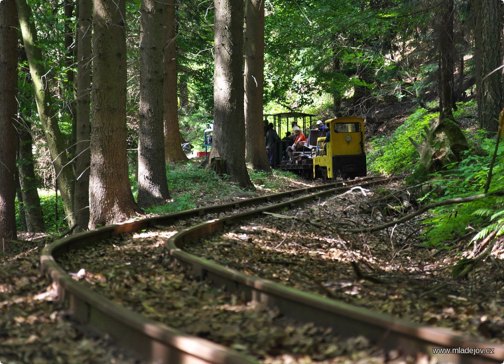 Fotografie Naše trať je plná hezkých míst, jen je člověk musí trochu pohledat fotookem. Pracovní vlak právě projíždí odbočku Větrná.