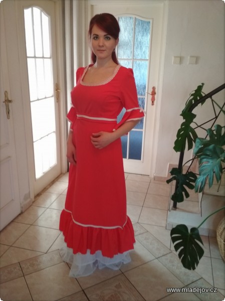 Fotografie Růžové šaty, velikost 36 až 42, výška 155 až 160 cm
