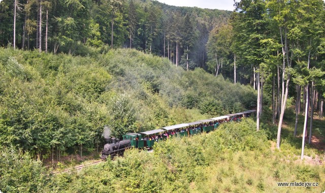 Fotografie Stanice Hřebeč je téměř na dohled. Mašinka za chvíli překoná přejezd na Udánecké spojce.