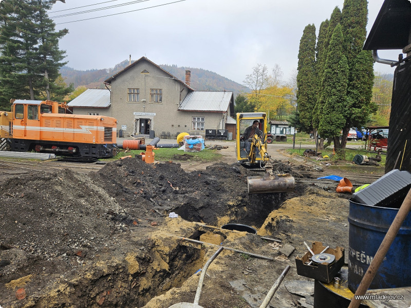 Fotografie KG trubky zasypeme dle technologického postupu pískem.