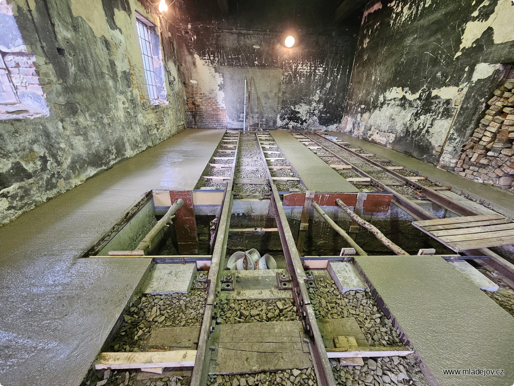 Fotografie A finální stav ráno po dokončení betonáže.
